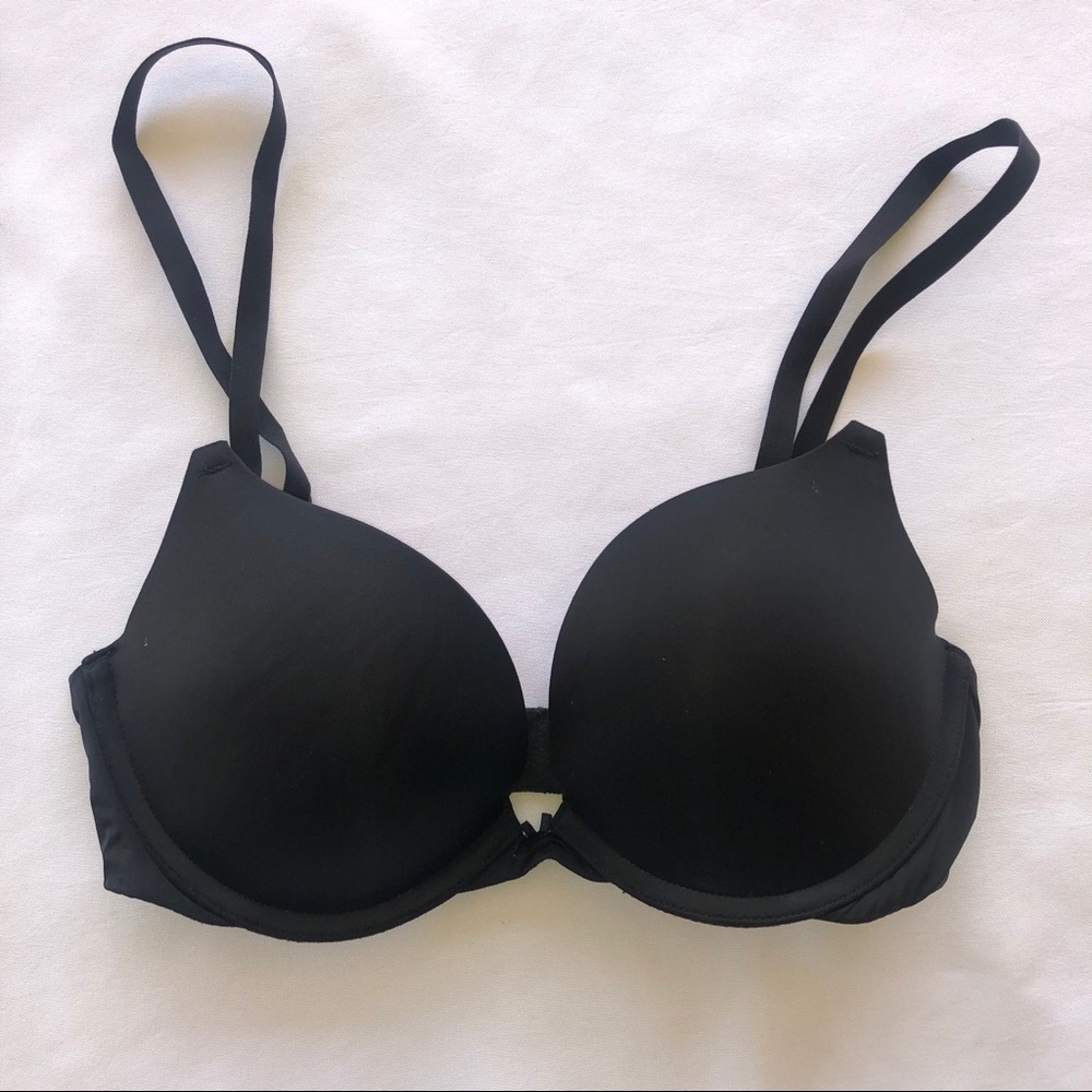Pink campus black push up bra 32C A-17